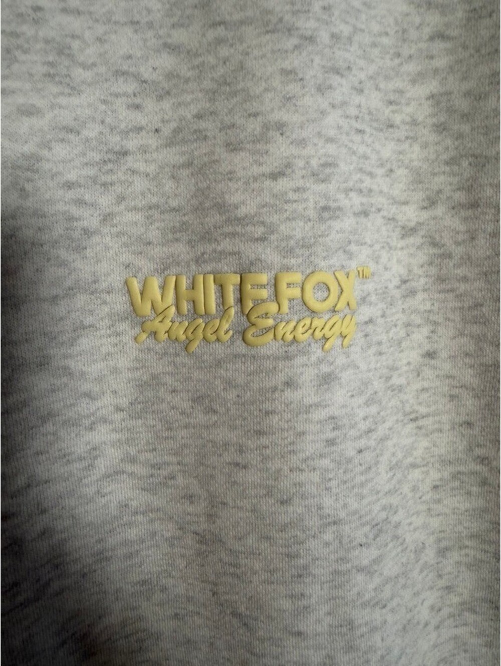 White Fox 333 Angel Energy Oversized Hoodie Gray Yellow Size XS/S - Picture 3 of 4